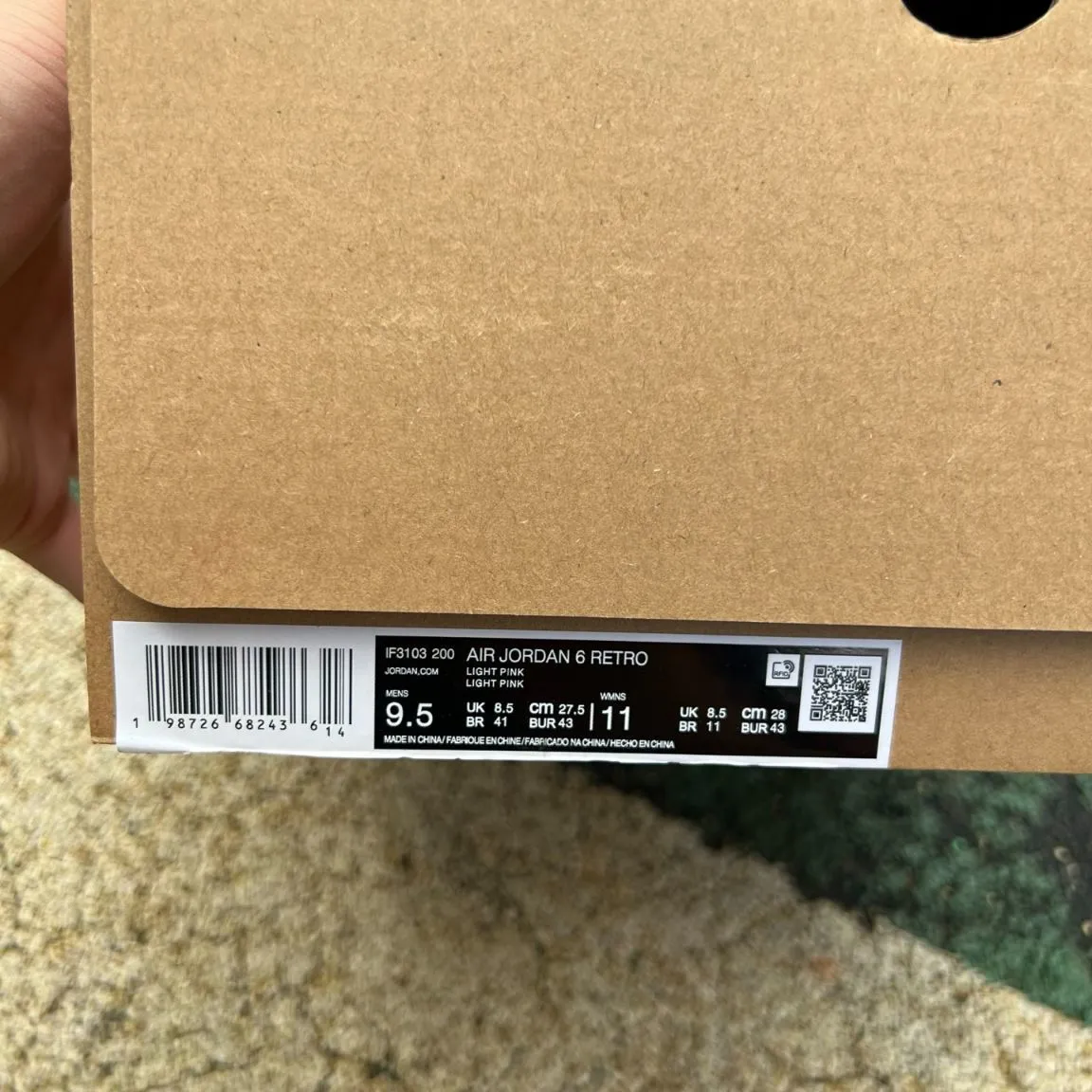 A Ma Maniere x AJ 6 SP Black Smokey Mauve Shoes Sneaker - nk0004756 - Image 11