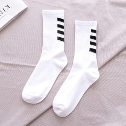 Alternative view of INS Cotton Black White Stripe Crew Men Socks