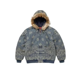 SUP Bandana Jacquard Denim Hooded Work Jacket - SUP0070
