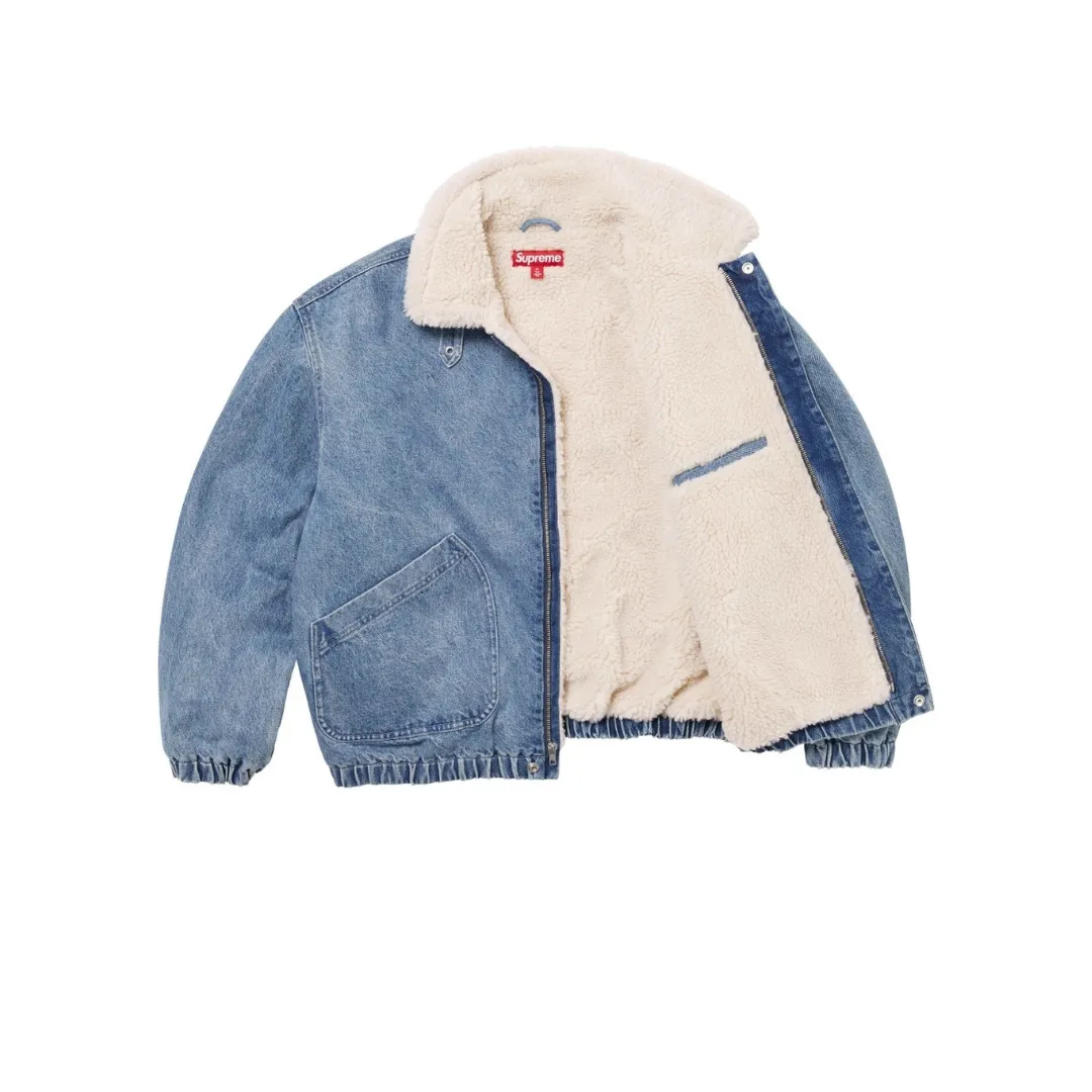 SUP Faux Shearling Lined Bomber Jacket - SUP0073 - Image 3