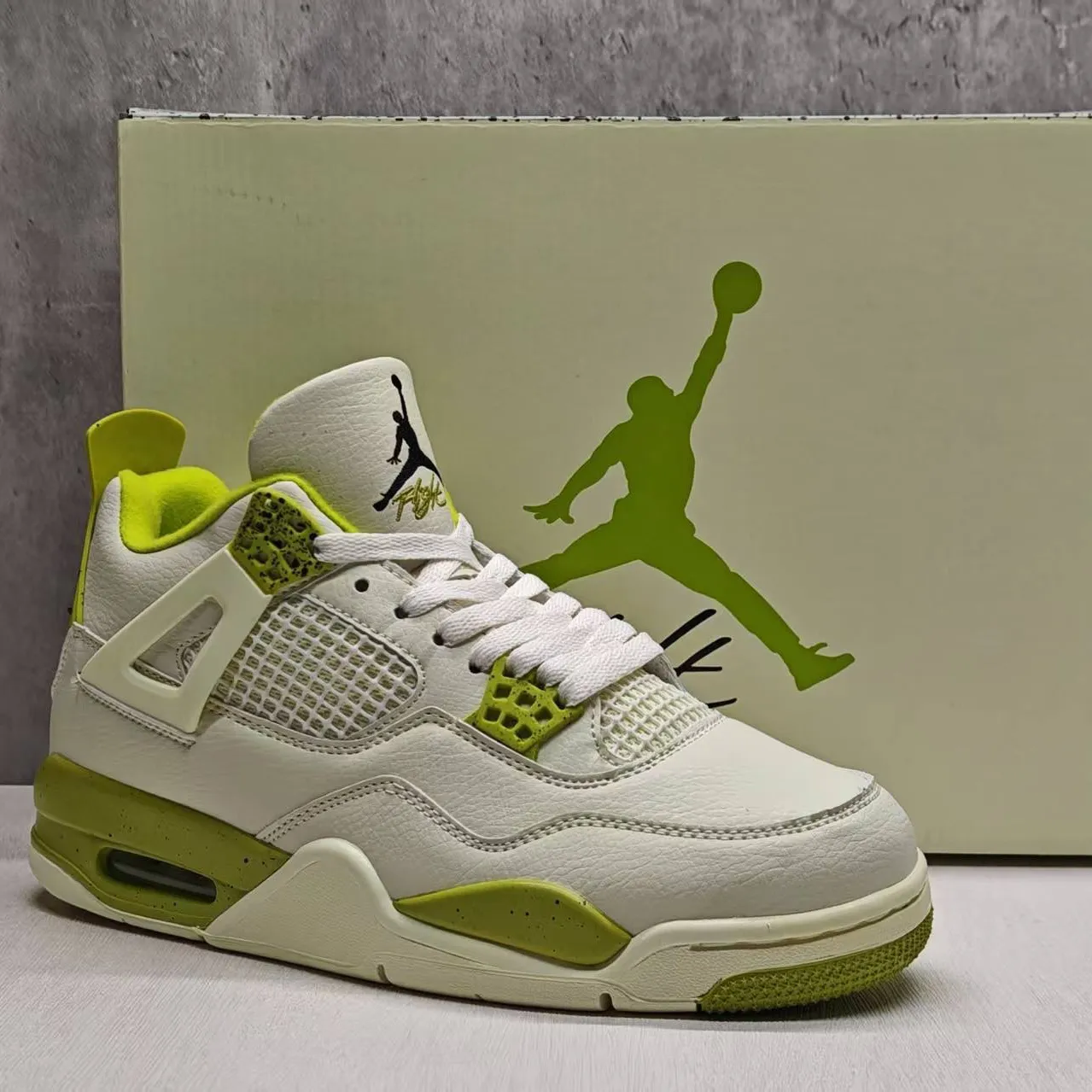J.Balvin x AJ 4 OG Lemonade Shoes Sneakers - nk0004879 - Image 7