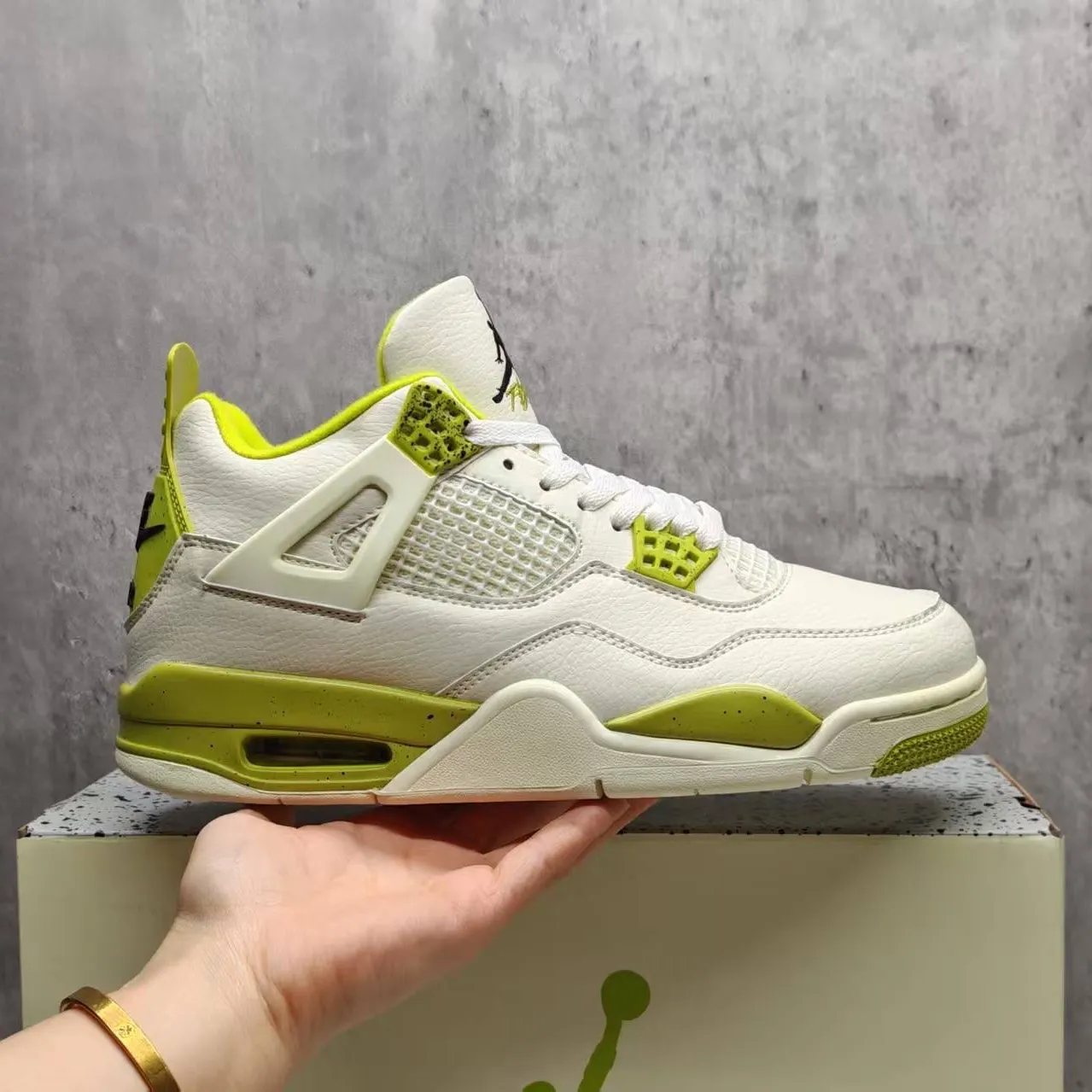 J.Balvin x AJ 4 OG Lemonade Shoes Sneakers - nk0004879 - Image 3