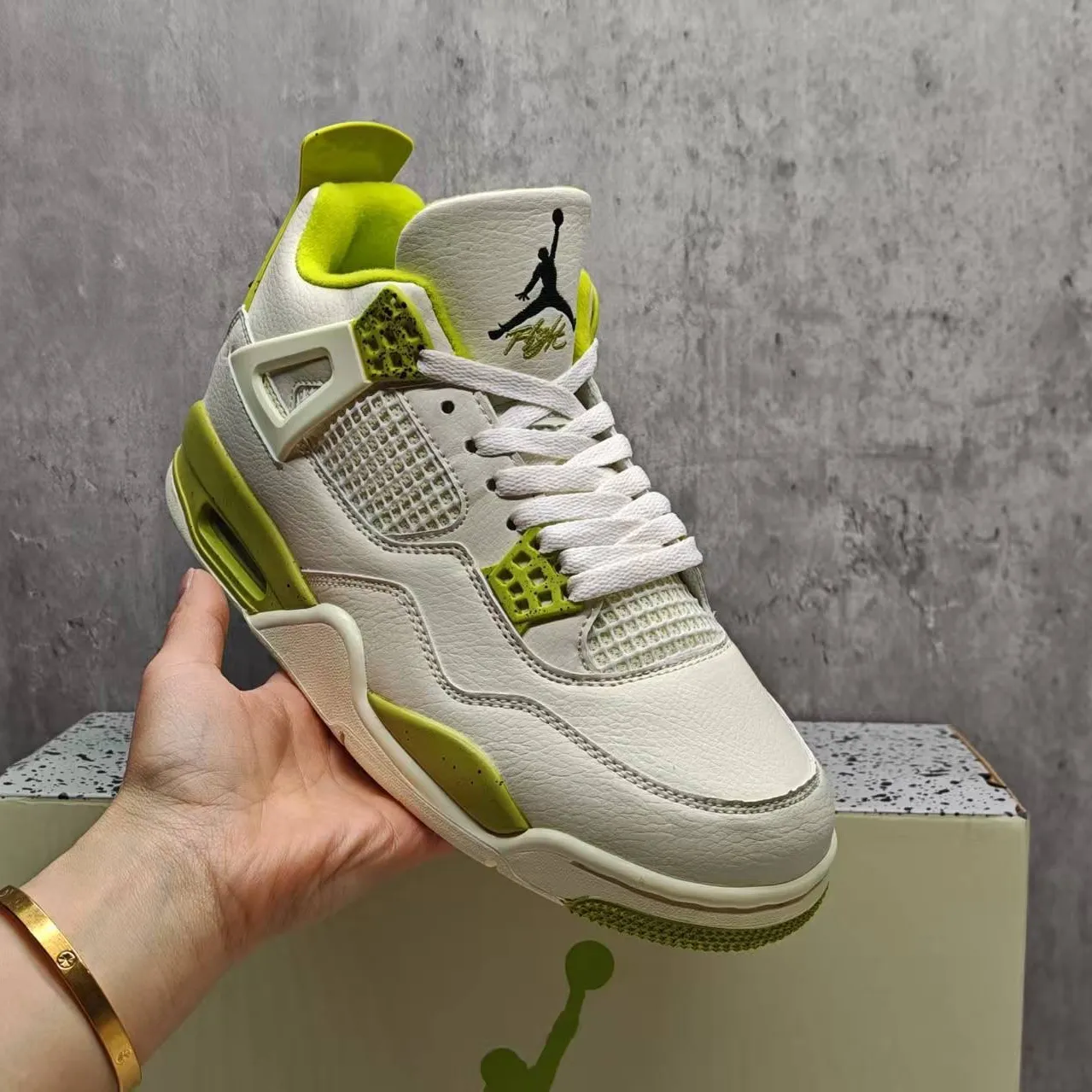 J.Balvin x AJ 4 OG Lemonade Shoes Sneakers - nk0004879 - Image 4