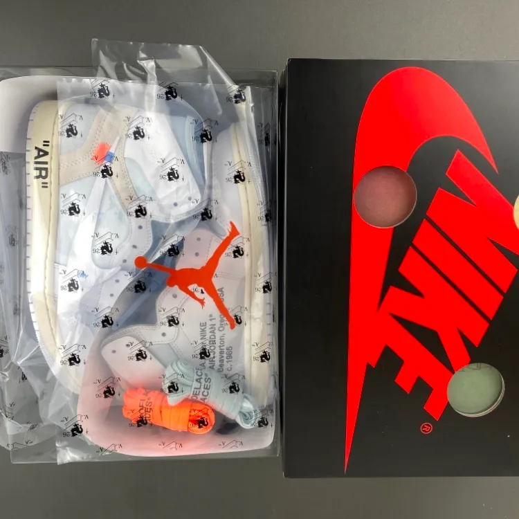 Virgil Abloh Archive x AJ 1 High OG 'Alaska' Shoes Sneakers – nk0004931 - Image 13
