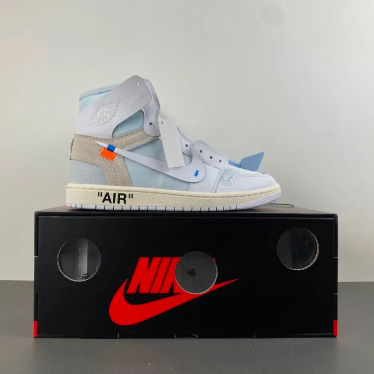 Virgil Abloh Archive x AJ 1 High OG 'Alaska' Shoes Sneakers – nk0004931 - Image 9