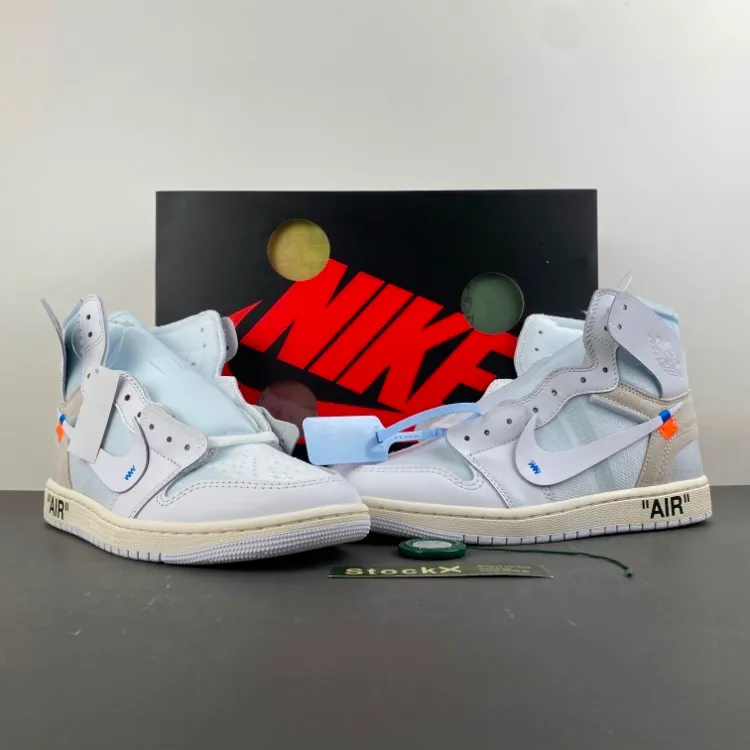 Virgil Abloh Archive x AJ 1 High OG 'Alaska' Shoes Sneakers – nk0004931 - Image 14
