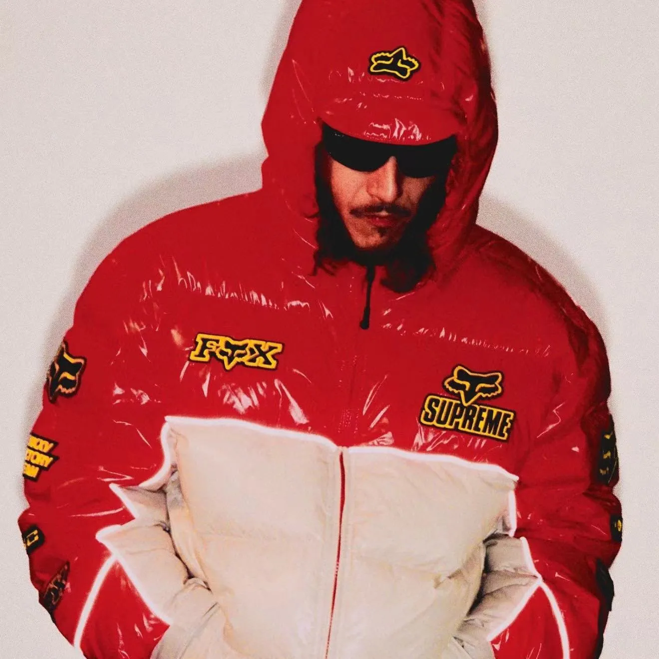 SUP x Fox Racing Shiny Down Puffer Jacket - SUP0113 - Image 11