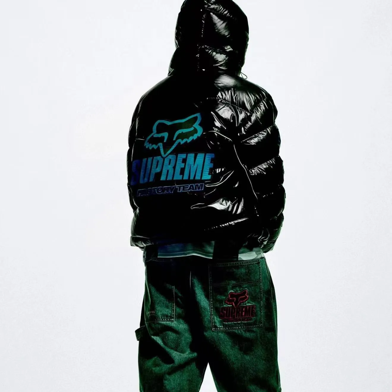 SUP x Fox Racing Shiny Down Puffer Jacket - SUP0114 - Image 11