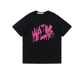 OW Graffiti Arrow Pattern Cotton T-Shirt - OW0009