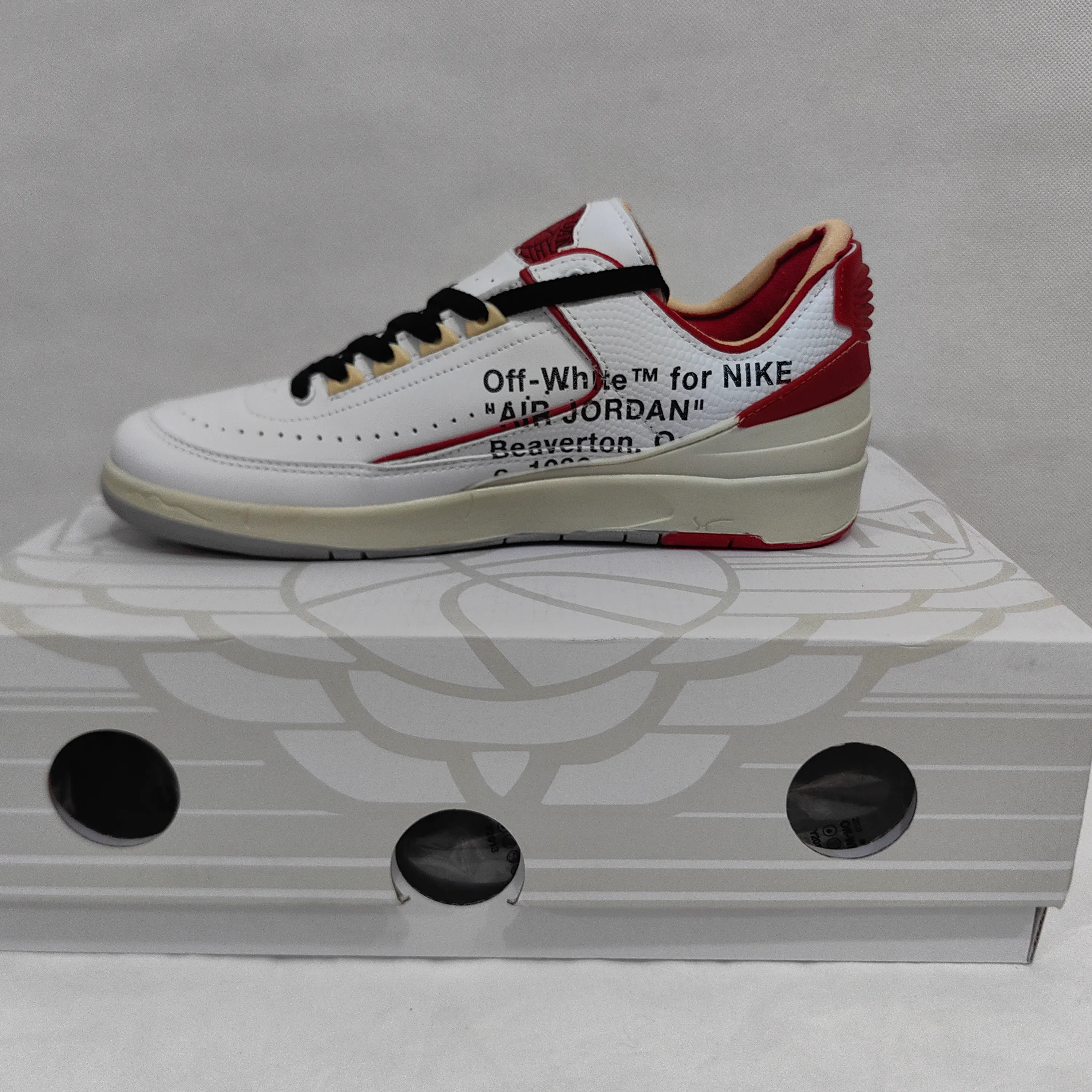 AJ 2 Retro Low SP Off-White White Red Shoes Sneakers - nk0005010 - Image 8