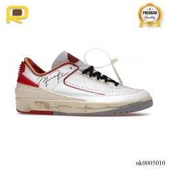 AJ 2 Retro Low SP Off-White White Red Shoes Sneakers - nk0005010