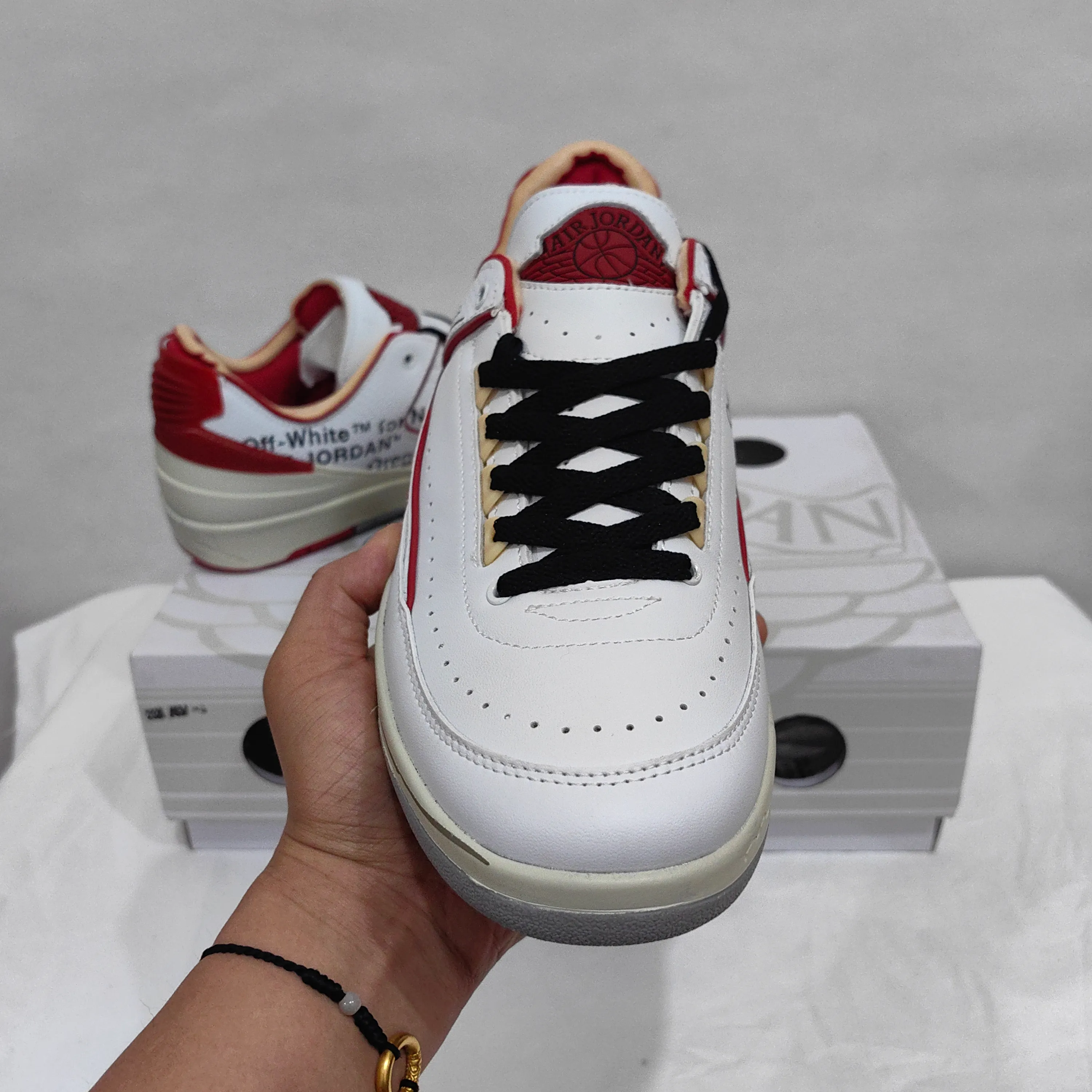 AJ 2 Retro Low SP Off-White White Red Shoes Sneakers - nk0005010 - Image 9