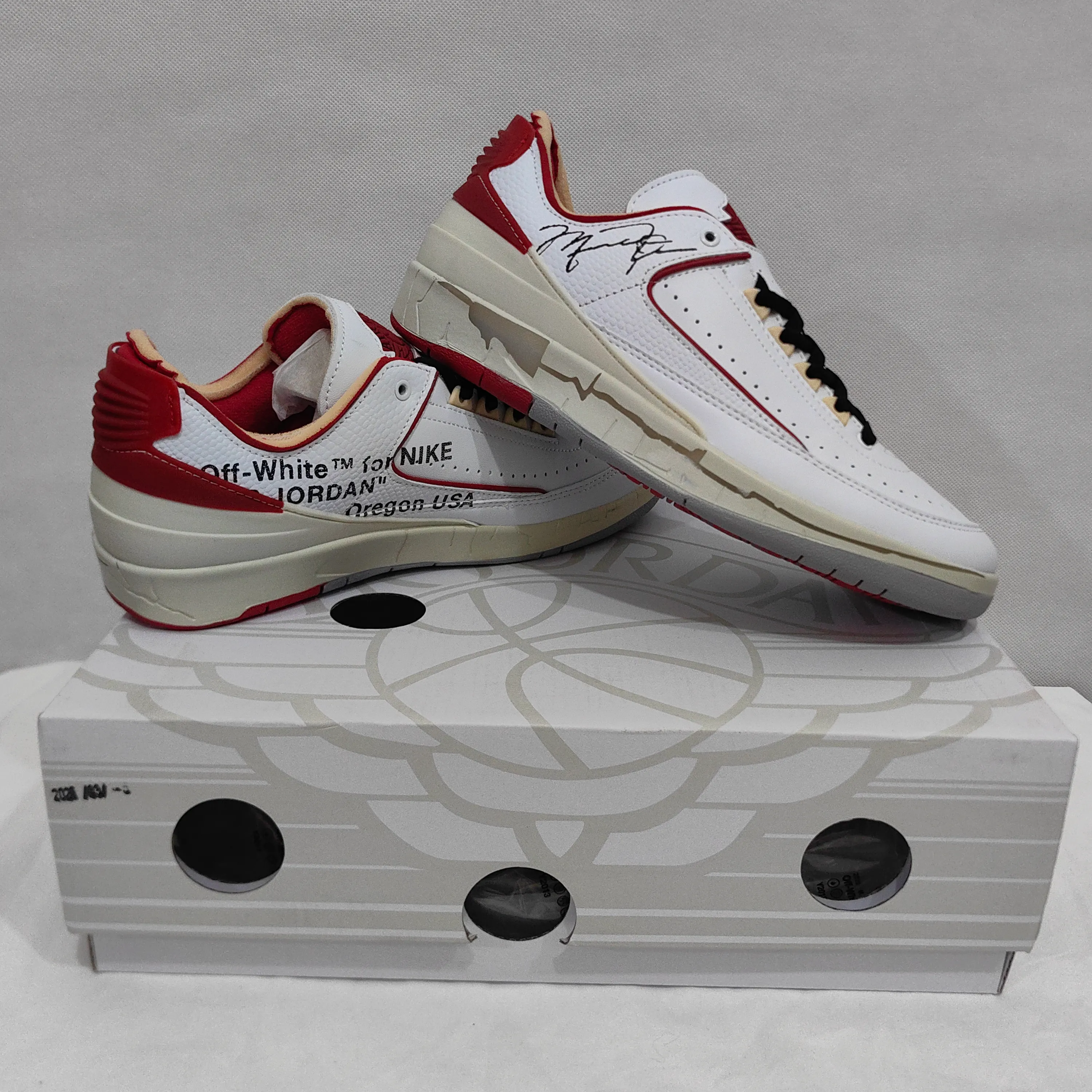 AJ 2 Retro Low SP Off-White White Red Shoes Sneakers - nk0005010 - Image 12