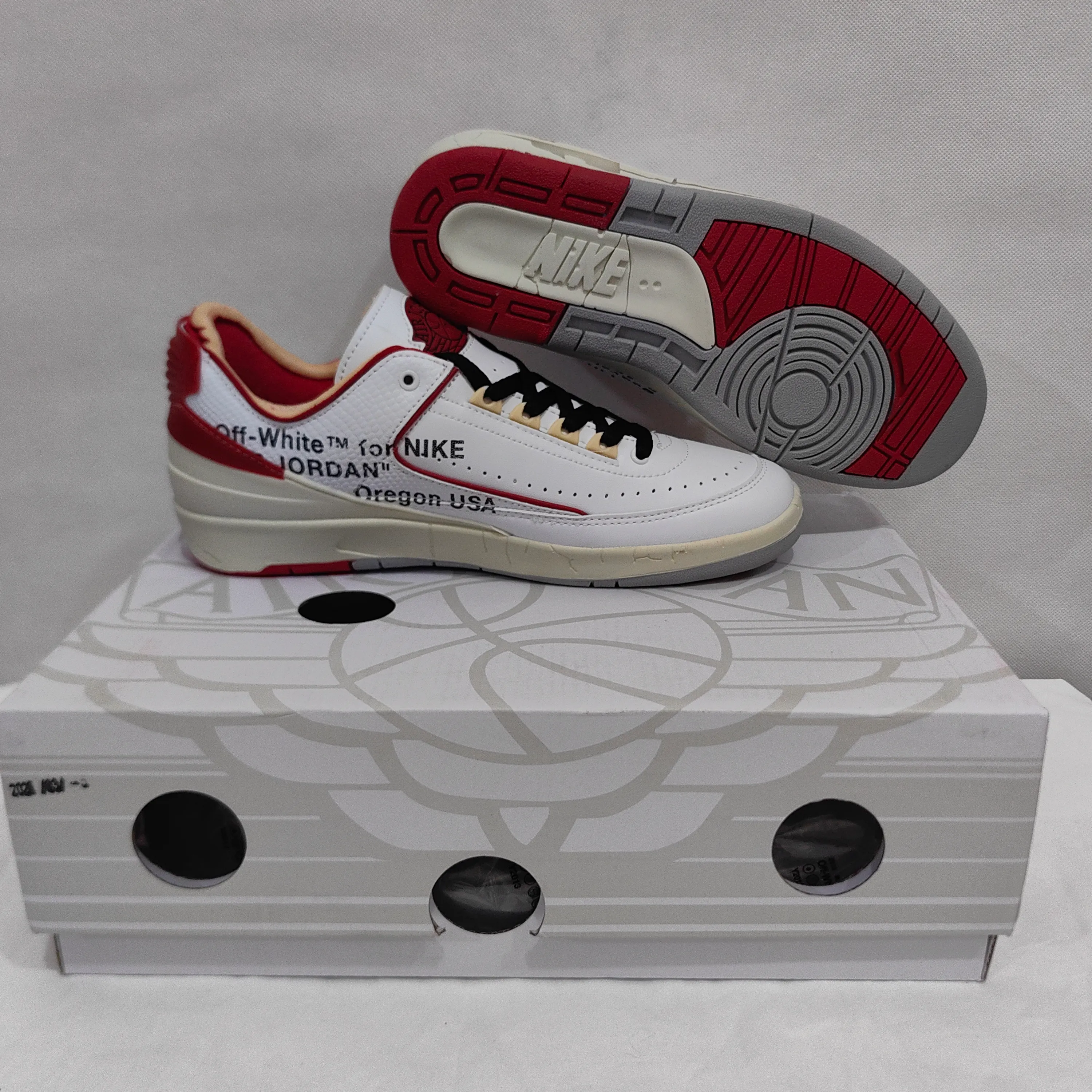 AJ 2 Retro Low SP Off-White White Red Shoes Sneakers - nk0005010 - Image 13