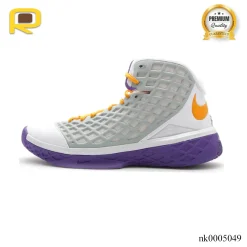 Alternative view of Zoom Kobe 3 'Lakers Shoes Sneakers - nk0005049