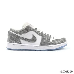 AJ 1 low customized with silver Swarovski crystal Shoes Sneakers – nk0005309