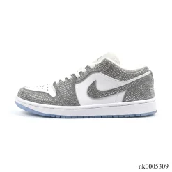 Alternative view of AJ 1 low customized with silver Swarovski crystal Shoes Sneakers – nk0005309