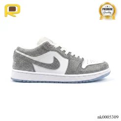 AJ 1 low customized with silver Swarovski crystal Shoes Sneakers – nk0005309