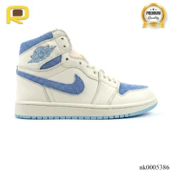 AJ 1 High OG Psychic Blue and Pale Ivory Shoes Sneakers – nk0005386