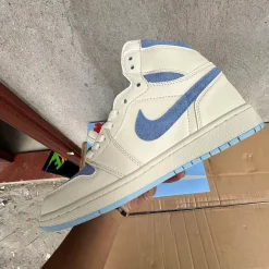 AJ 1 High OG Psychic Blue and Pale Ivory Shoes Sneakers – nk0005386 - Image 8