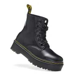 DM Molly Leather Platform Boots in Black Buttero Shoes Sneakers - nk0005494 - Image 5