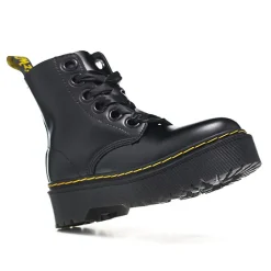 DM Molly Leather Platform Boots in Black Buttero Shoes Sneakers - nk0005494 - Image 4