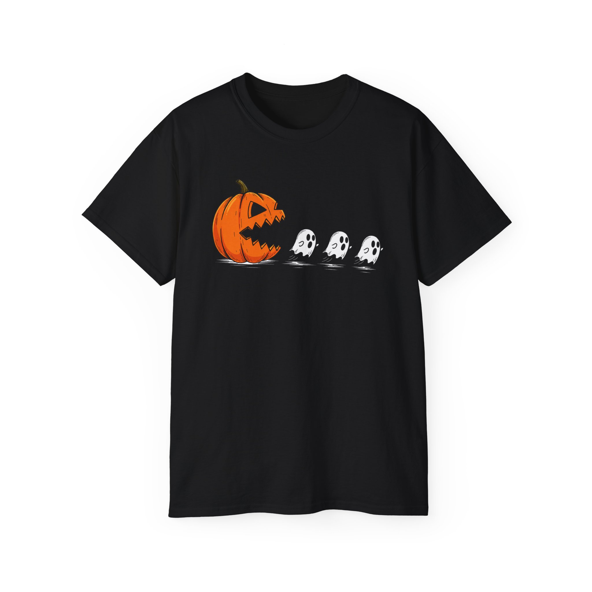 Halloween Pumpkin Chasing Ghost T-Shirt - POD0004 - Image 5