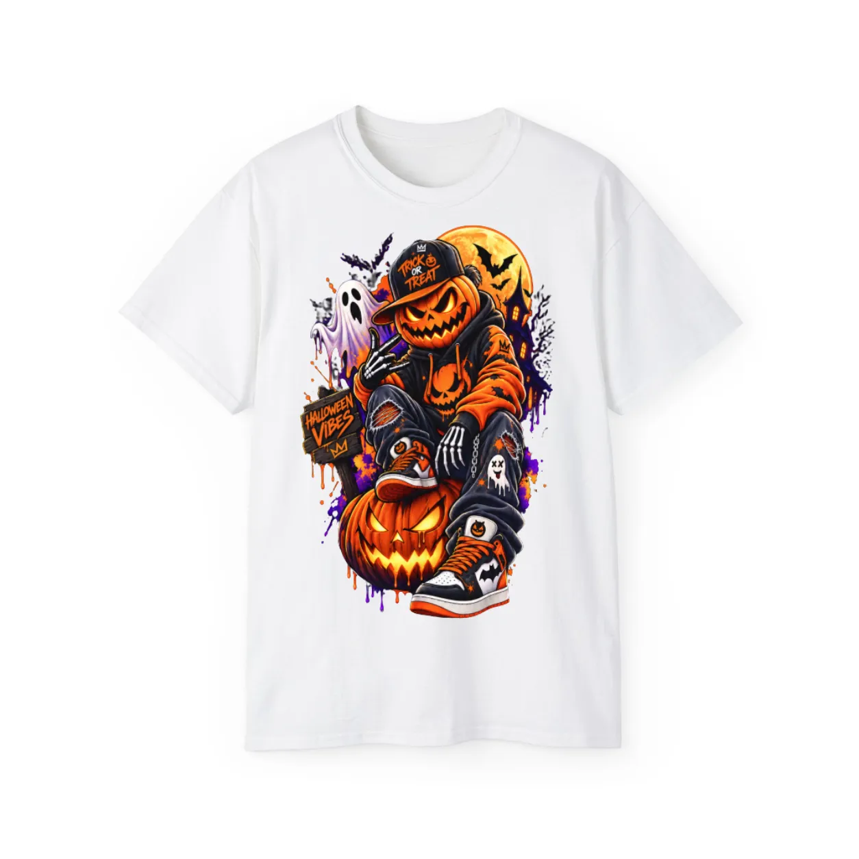 Halloween Pumpkin Shirt – POD0011 - Image 4