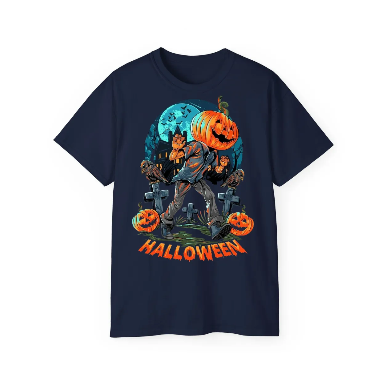 Halloween Pumpkin T-Shirt – POD0012 - Image 5