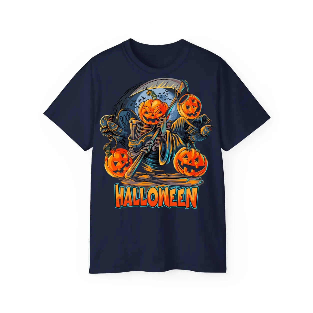 Angel of Death Halloween Pumpkin T-Shirt – POD0015 - Image 4