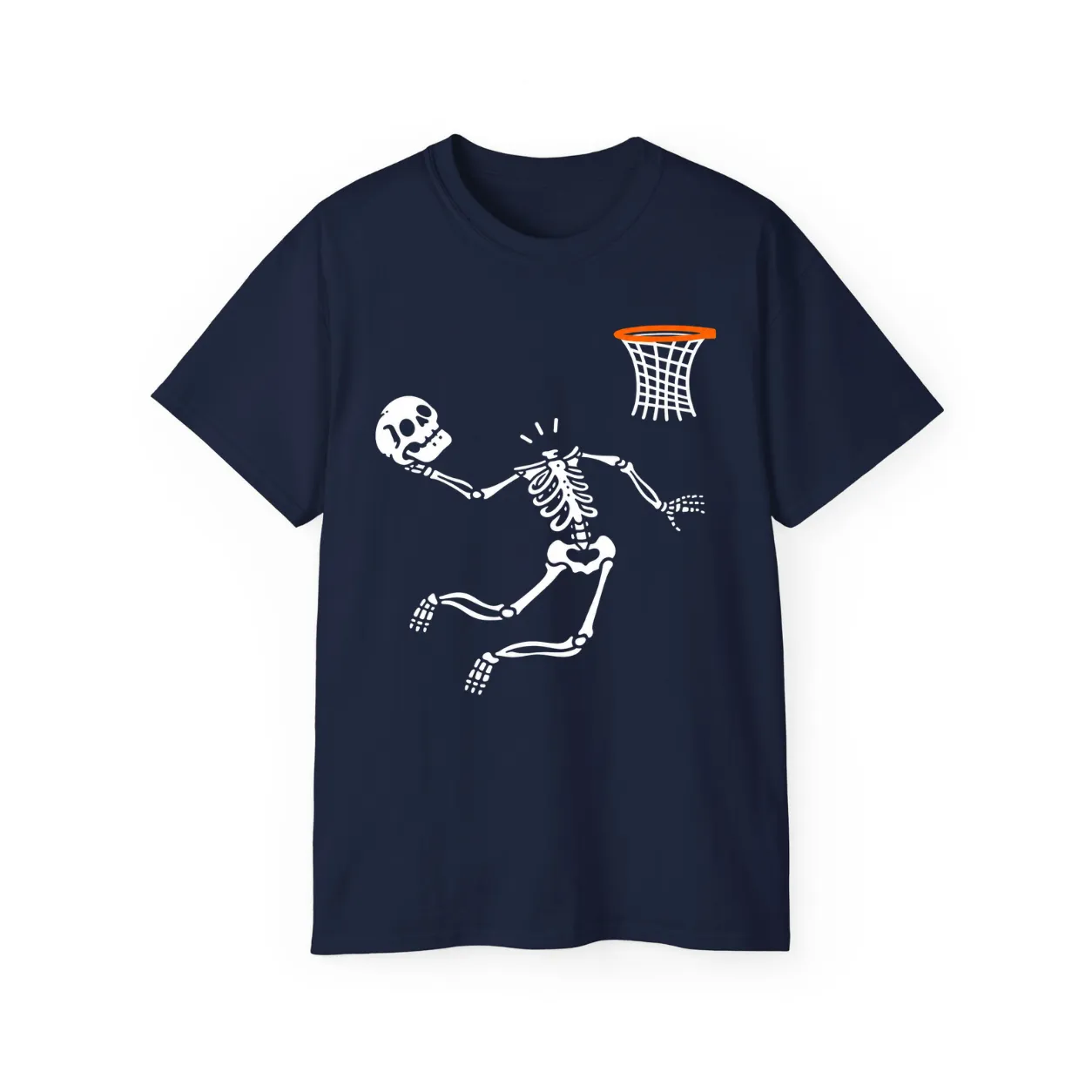 Halloween Basketball Skeleton T-Shirt – POD0016 - Image 3