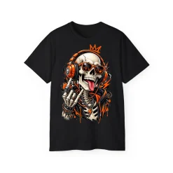 Neon Skull DJ Streetwear T-Shirt – POD0019