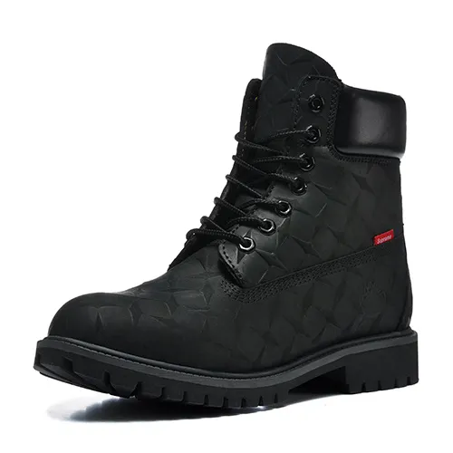 Supreme x TBL 6-Inch Premium Waterproof Boot 'Embossed Diamond Plate - Black' Shoes Sneakers - nk0005495 - Image 4